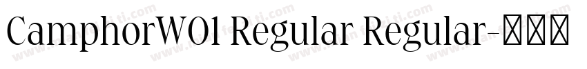 CamphorW01 Regular Regular字体转换